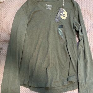 Green Womens Long Sleeve Shirt